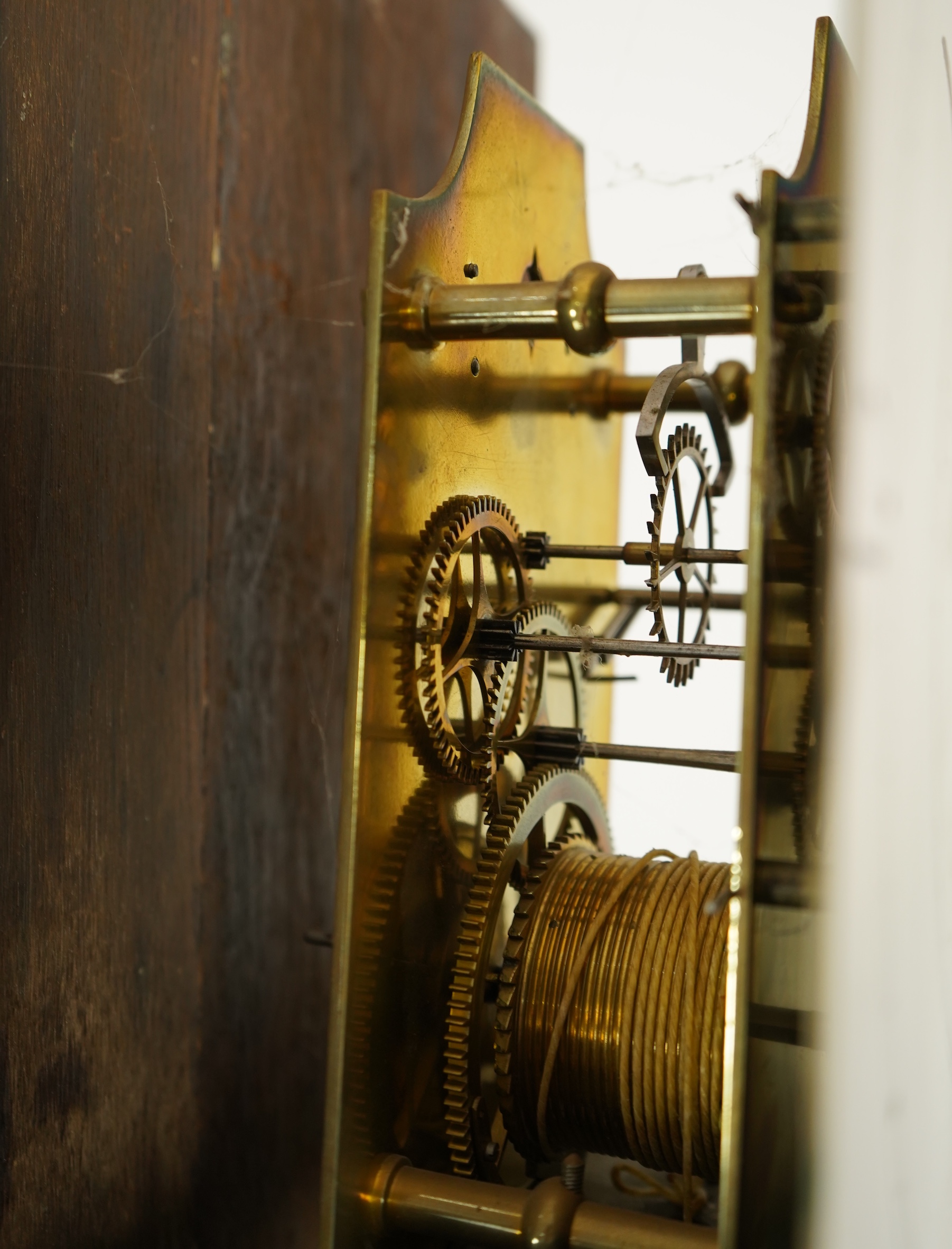 A mid 19th century mahogany eight day longcase regulator, silvered dial signed William Woodhouse, London